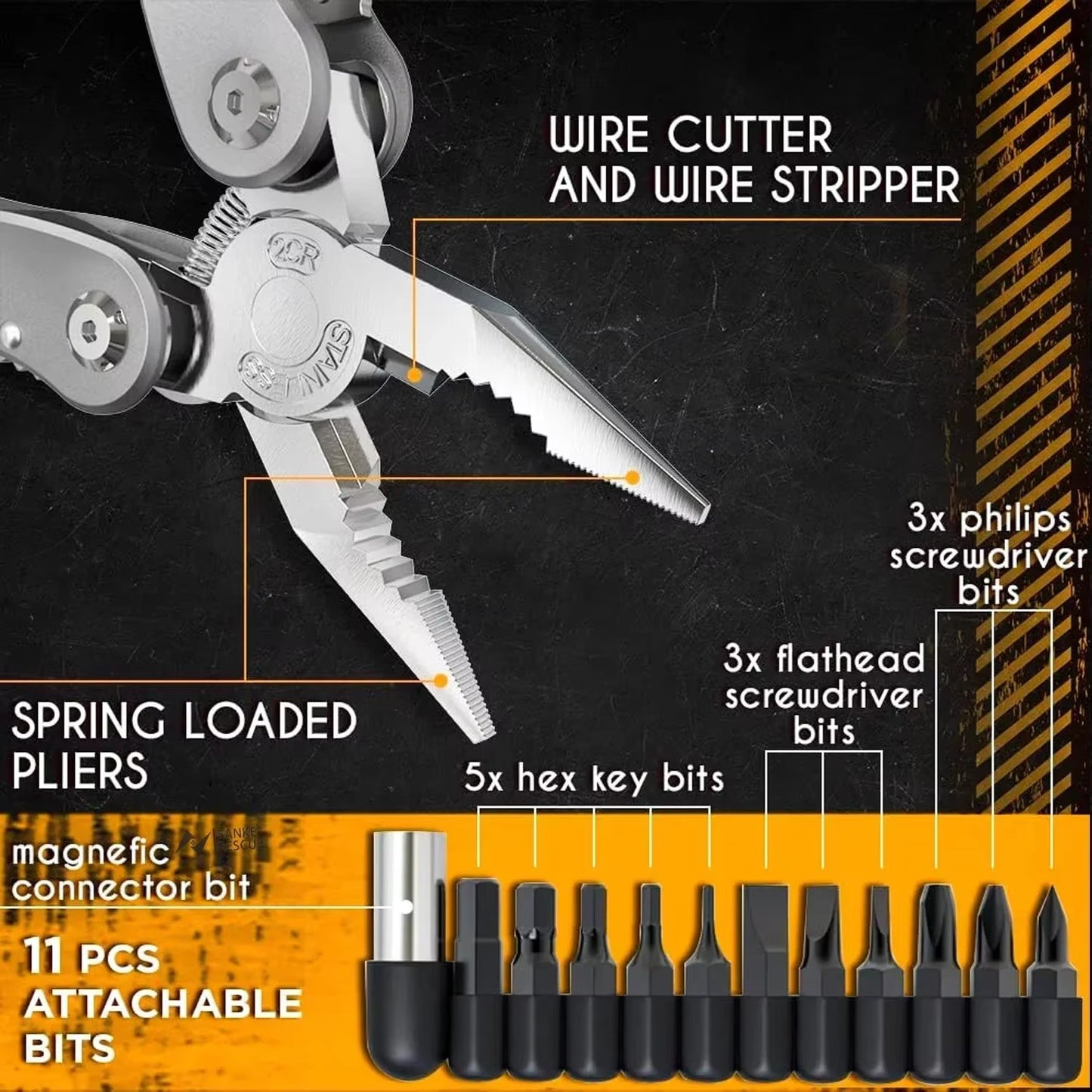 24-in-1 Tactical Multitool Pliers – Survival & Camping Gear Gift for Men