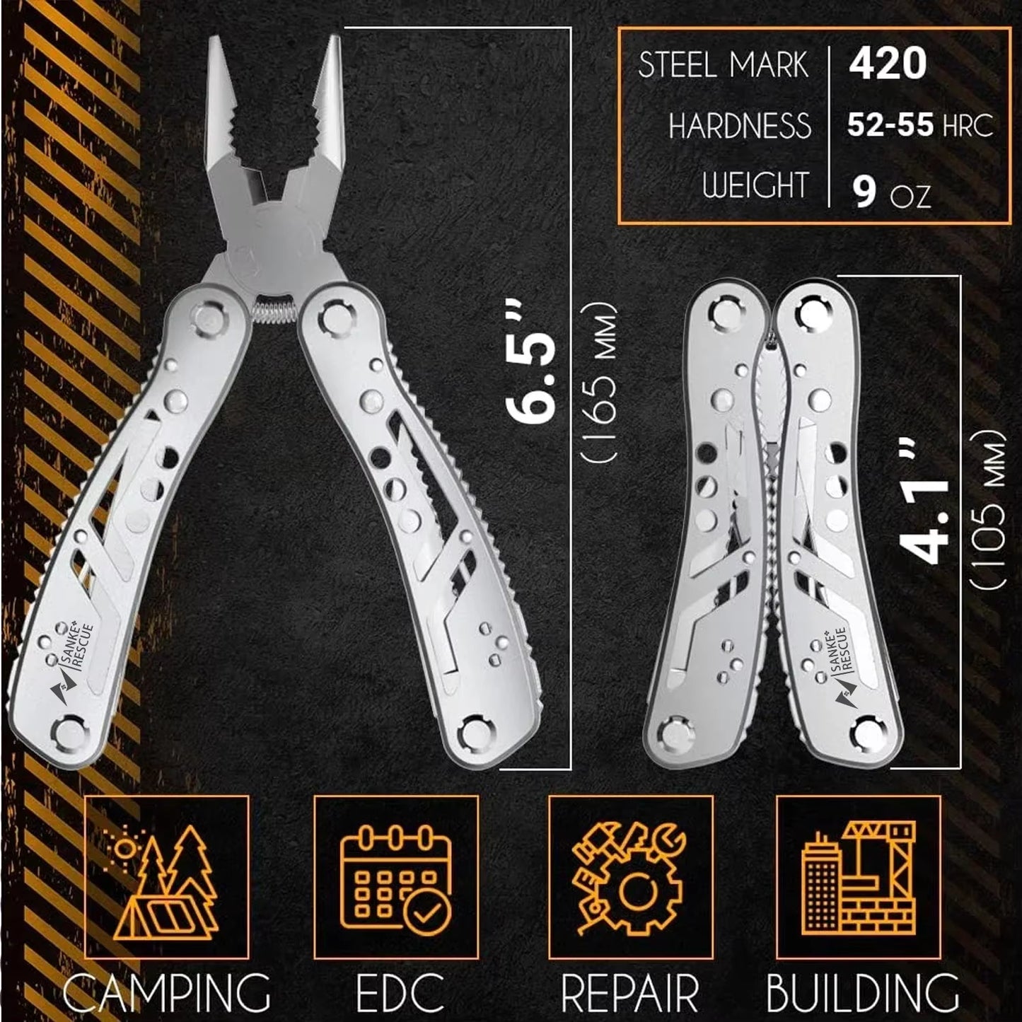 24-in-1 Tactical Multitool Pliers – Survival & Camping Gear Gift for Men