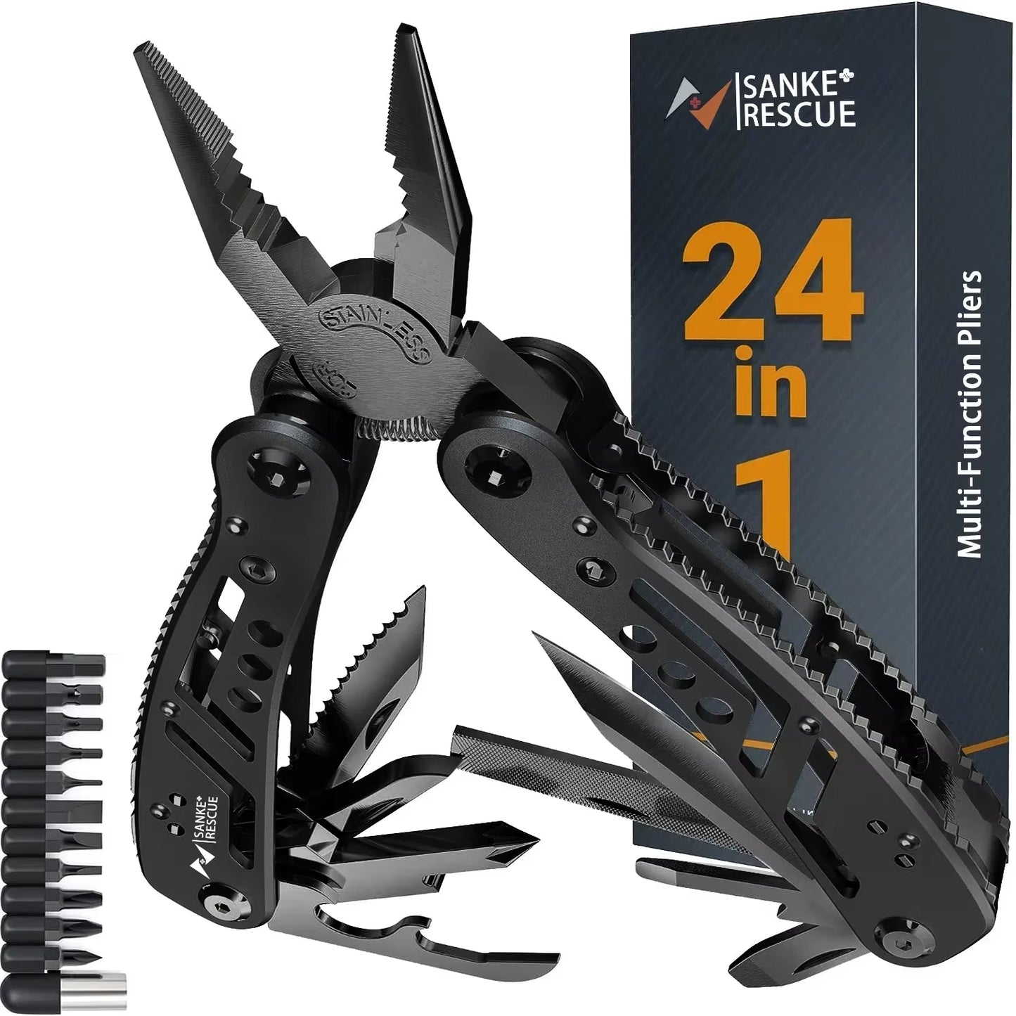 24-in-1 Tactical Multitool Pliers – Survival & Camping Gear Gift for Men