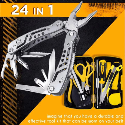 24-in-1 Tactical Multitool Pliers – Survival & Camping Gear Gift for Men